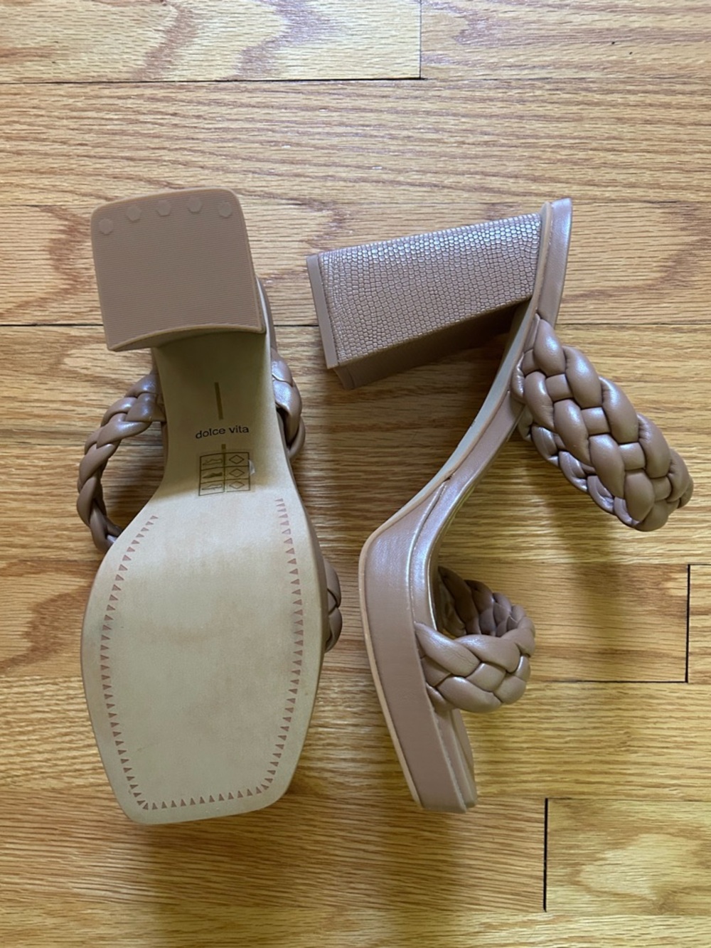 Dolce Vita Women's Braided Slide Sandals in Brown Size 9 - Picture 6 of 9